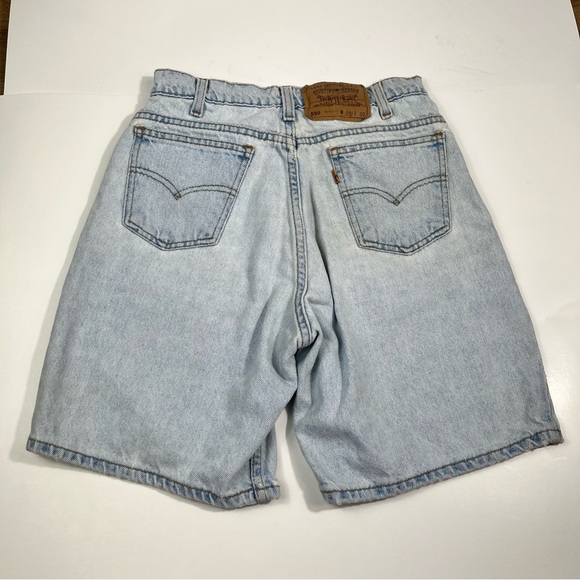 Levi’s Vintage Orange Tab 550 Relaxed Fit Light Wash Mom Shorts 100% Cotton 29 - Picture 7 of 8